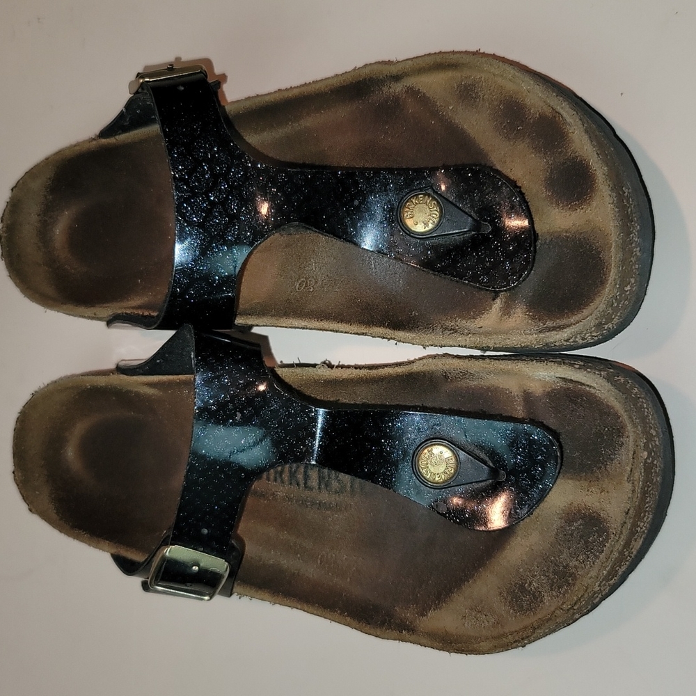 Birkenstock Gizeh Glitter Black Sandals